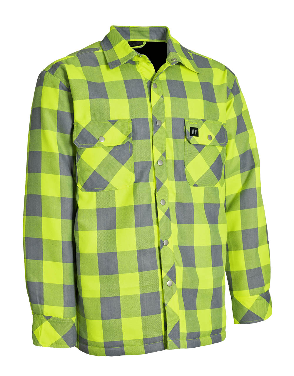 Forcefield Hi Vis Buffalo Plaid Quilt-Lined Flannel Shirt Jacket - Apparel image 1