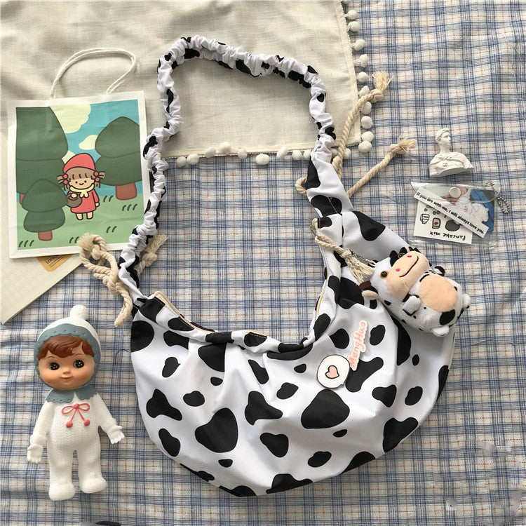 Waist Massager Soft Girl Girl Messenger Bag Cute Cow Student Shoulder Bag - Accessories image 13