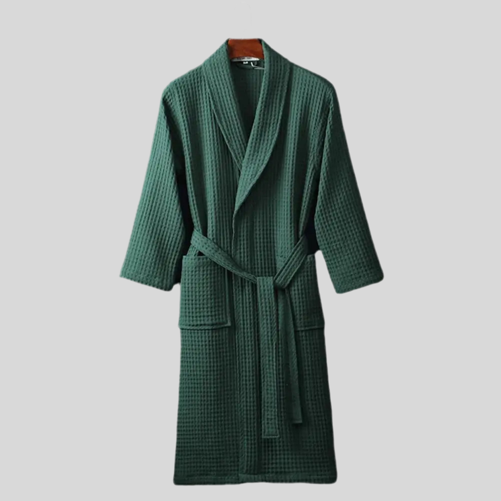 Unisex Pure Cotton Waffle Spa Robe - Furniture image 3