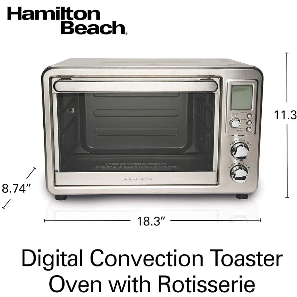 HAMILTON BEACH 31190C Stainless Steel Digital & Convection Toaster Oven - Small Appliances image 7