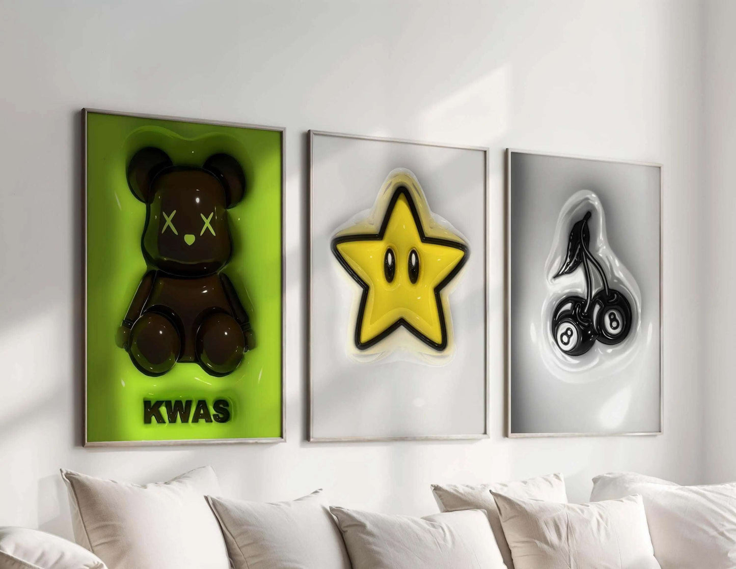 3D Hypebeast Cool Room Decor Set of 12 - Home Decor image 10