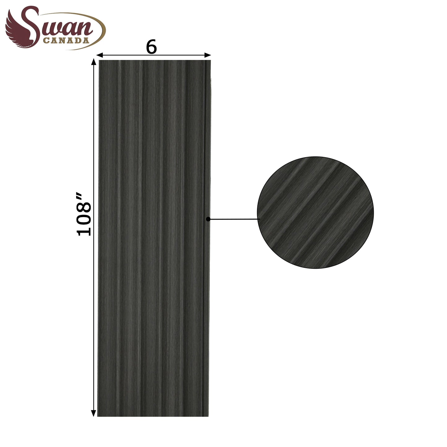 PS Fluted Panels, Dark Gray, 20 Panels x 9 feet long. - Furniture image 3