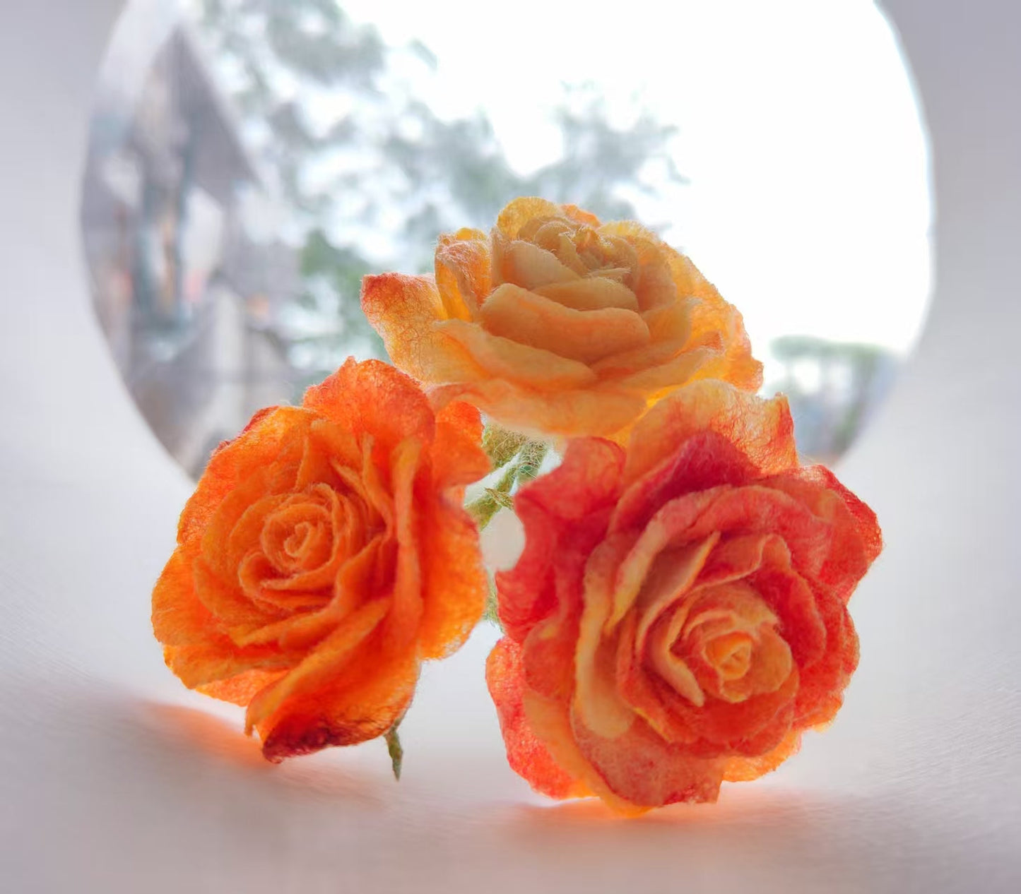 Custom Colour(include single colour or colour gradient) Wool Felt Flower - Misc image 2