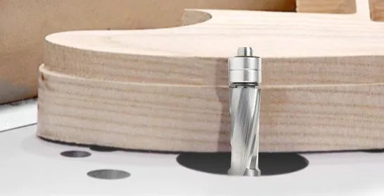 46304 Amana Tool Carbide Tipped UltraTrimFlush Spiral Up-cut Bit (1/2" Diameter) - Furniture image 3