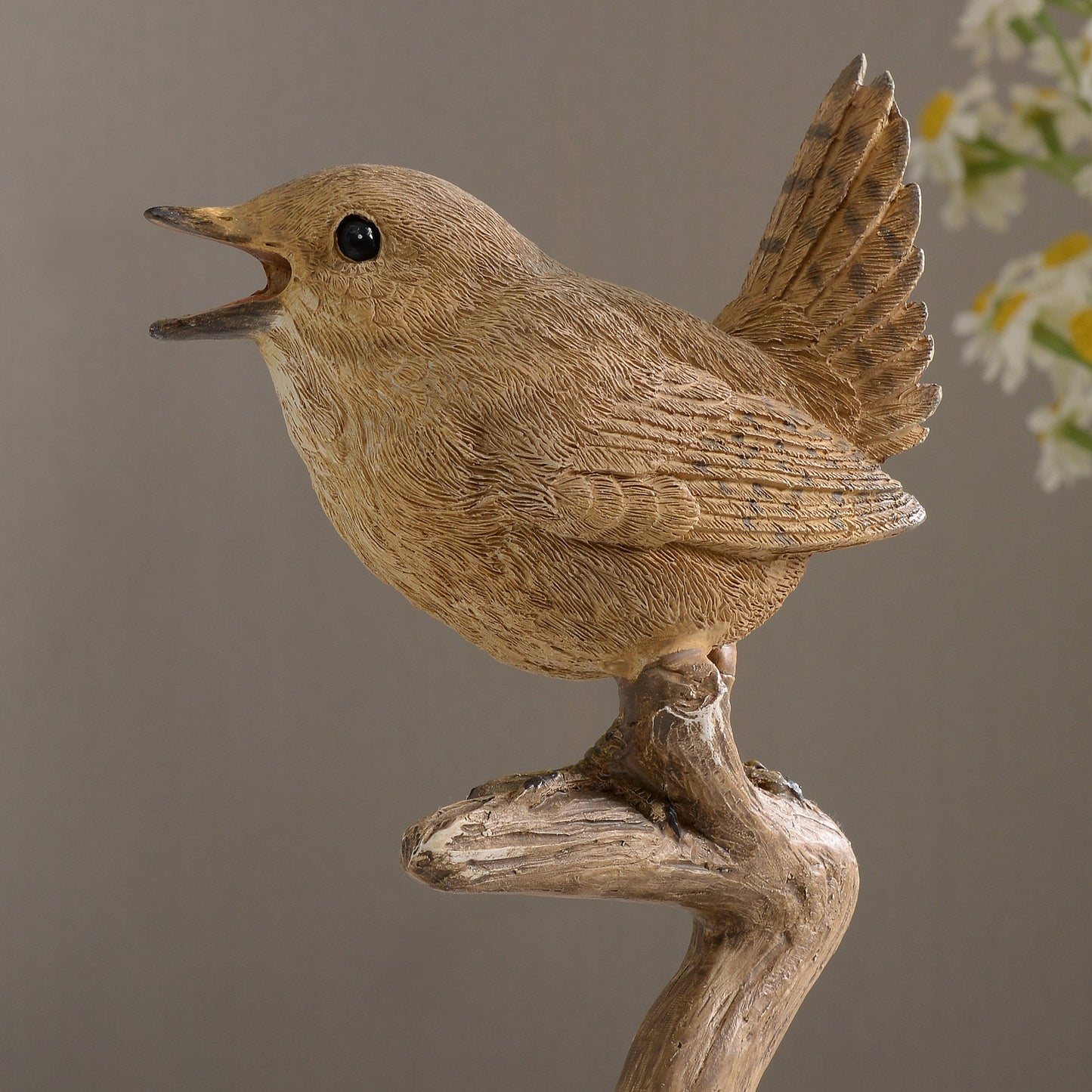 53008-D - Sing Bird On Branch Lifelike Resin Bird Home Tabletop Decor - Furniture image 13