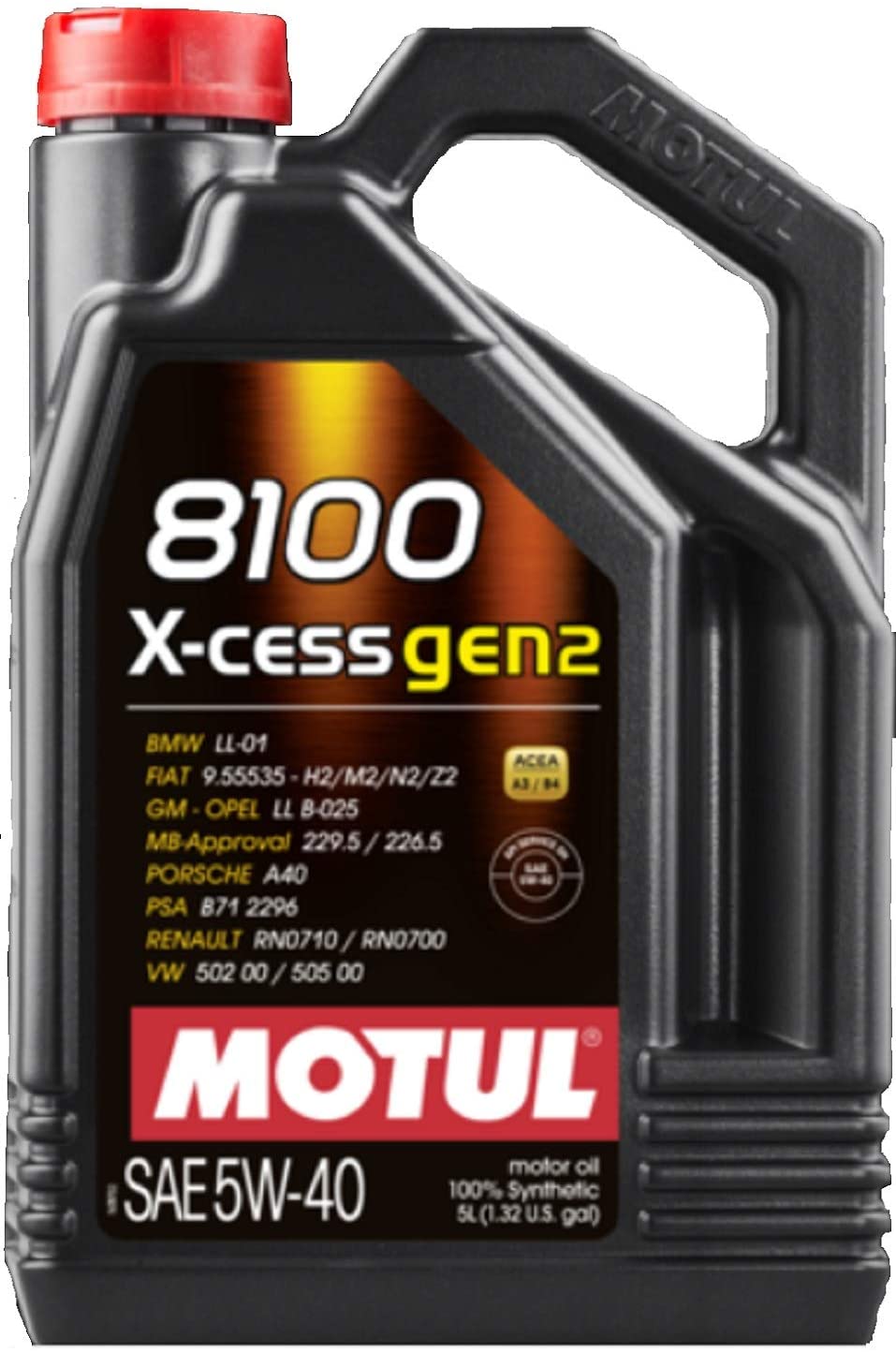 Motul 5L Synthetic Engine Oil 8100 5W40 X-CESS GEN2 - Kitchen & Dining image 1