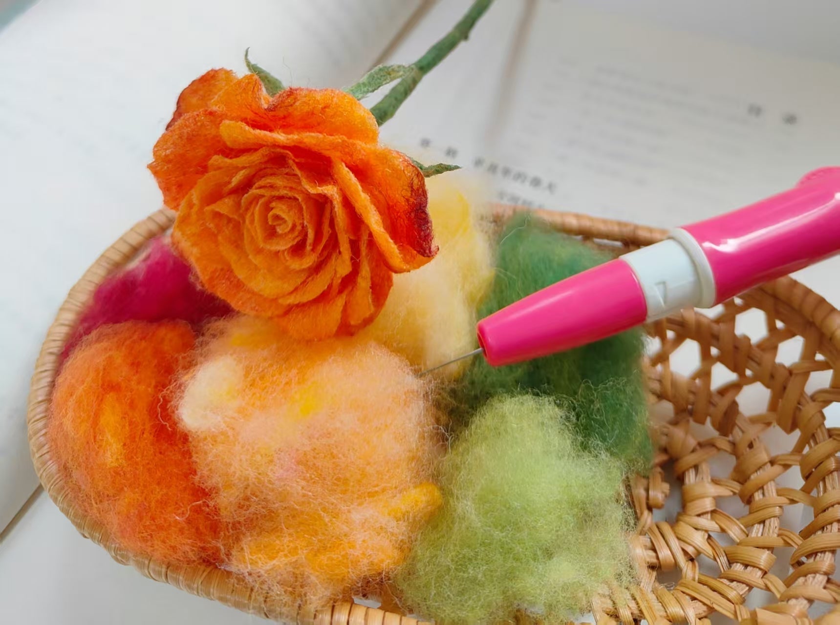 Custom Colour(include single colour or colour gradient) Wool Felt Flower - Misc image 7