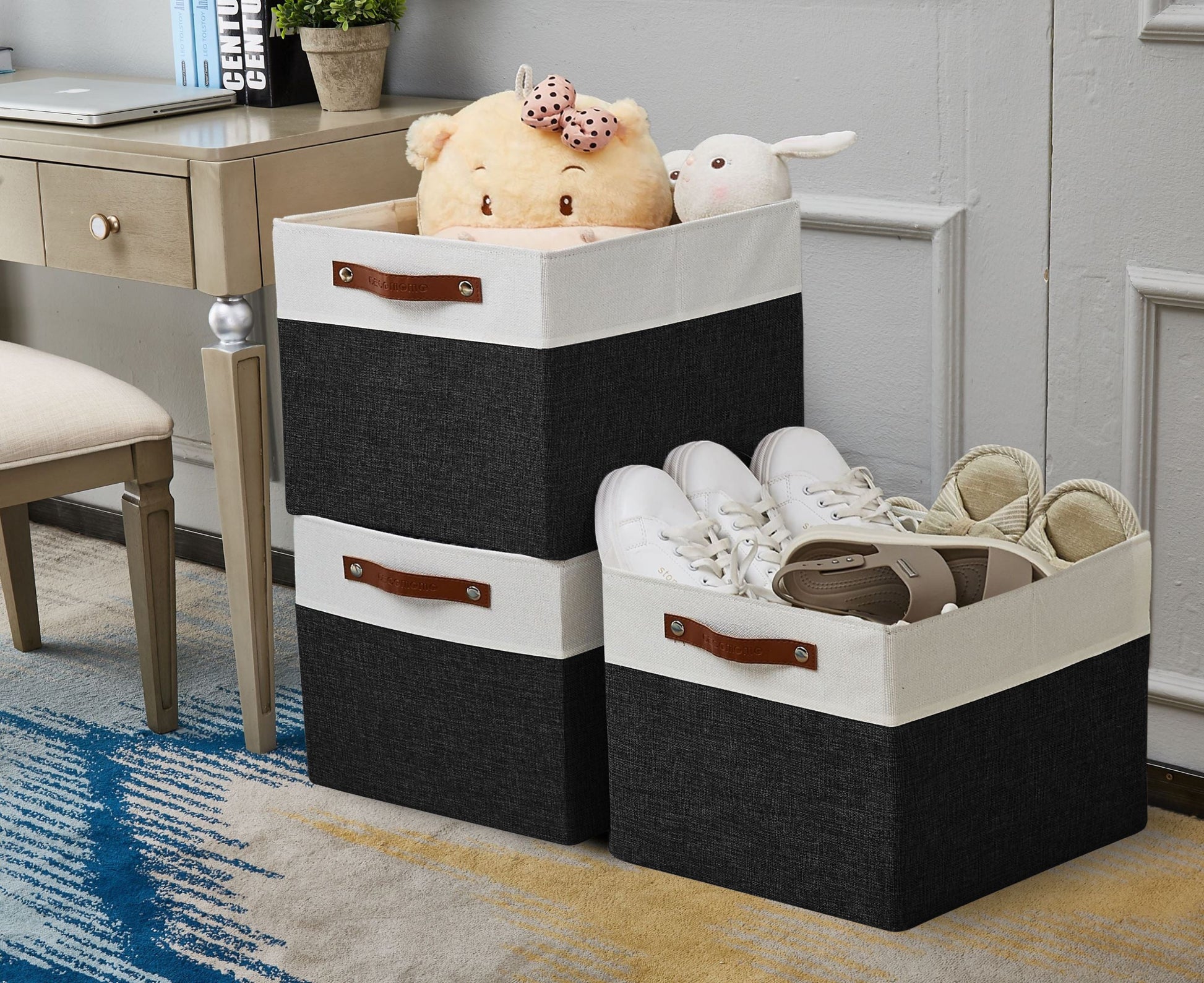 13x15 Fabric Storage Bins Collapsible Storage Basket | Sturdy Storage Organizer - Set of 4 - Misc image 15