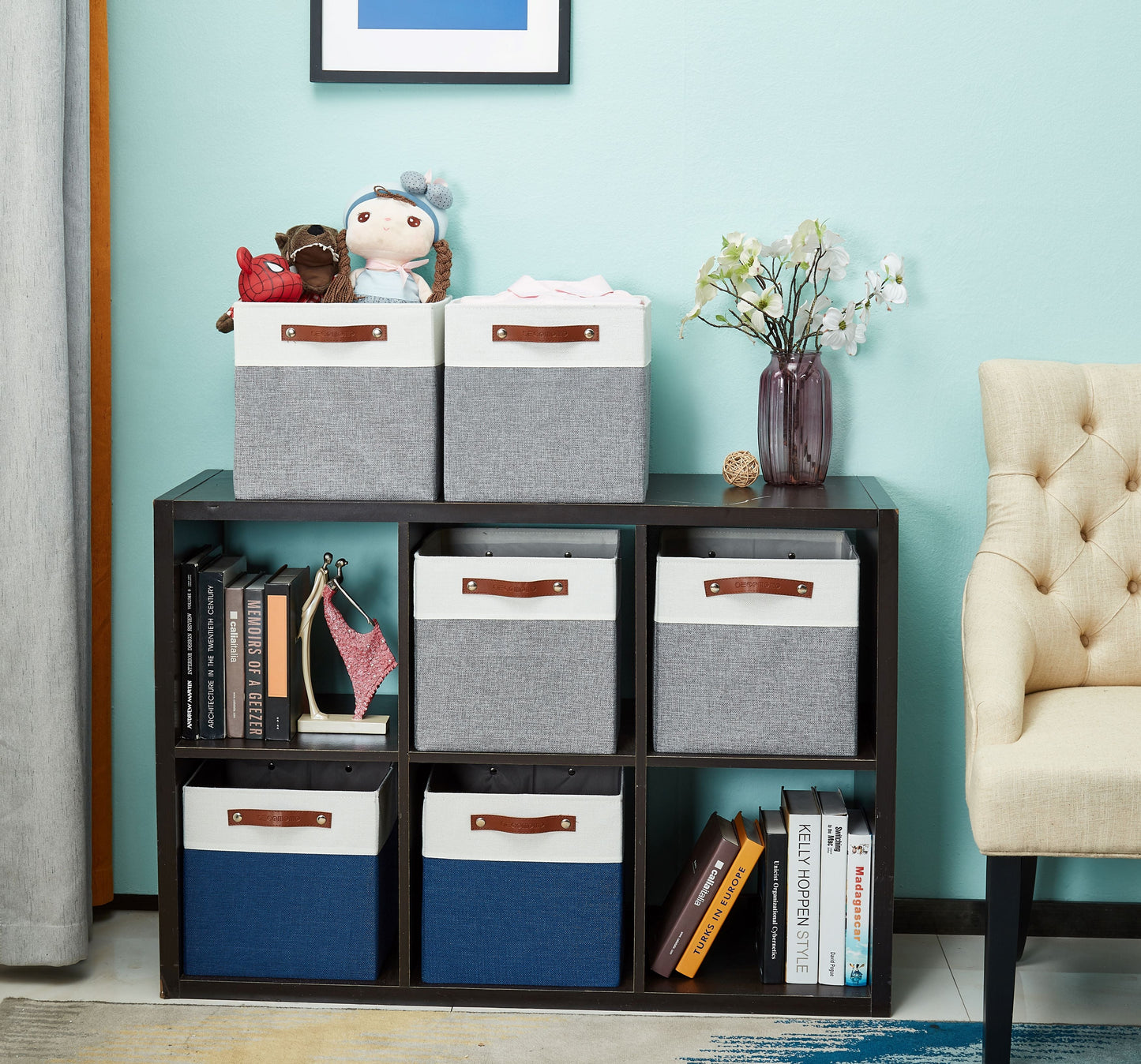 13x15 Fabric Storage Bins Collapsible Storage Basket | Sturdy Storage Organizer - Set of 4 - Misc image 24