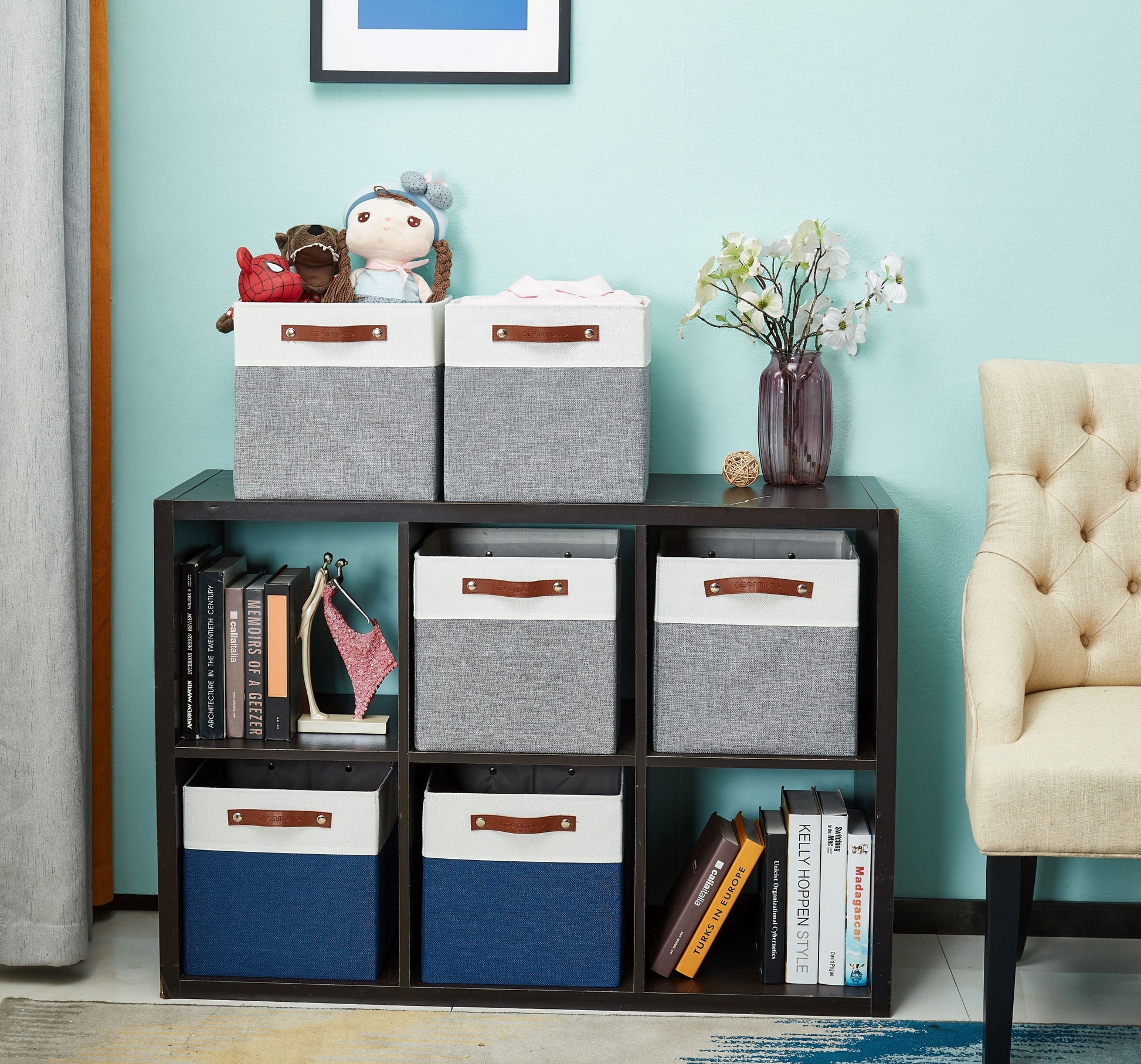 13x15 Fabric Storage Bins Collapsible Storage Basket | Sturdy Storage Organizer - Set of 4 - Misc image 24
