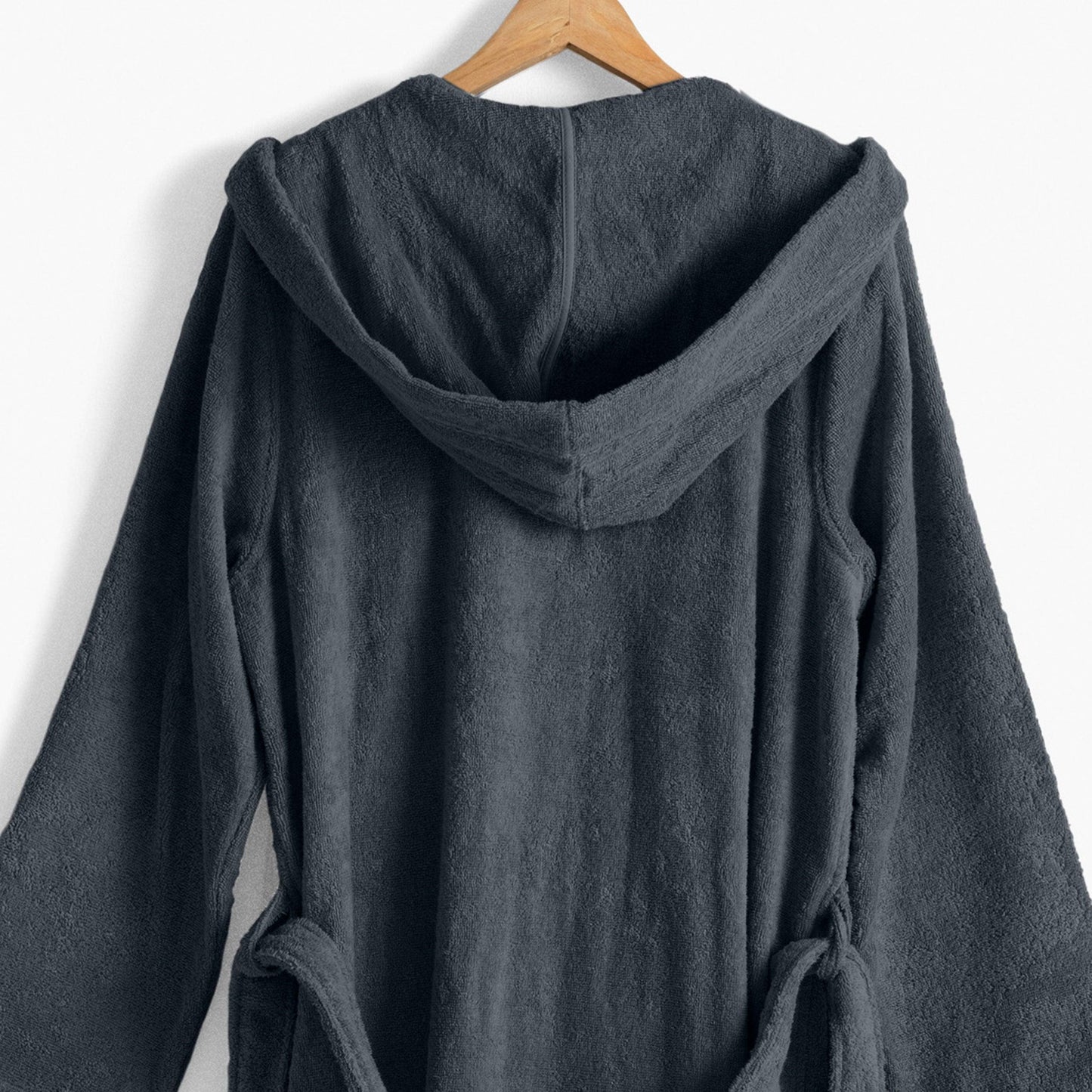 Osmose Men's Charcoal Hooded Cotton Bathrobe - Kitchen & Dining image 4