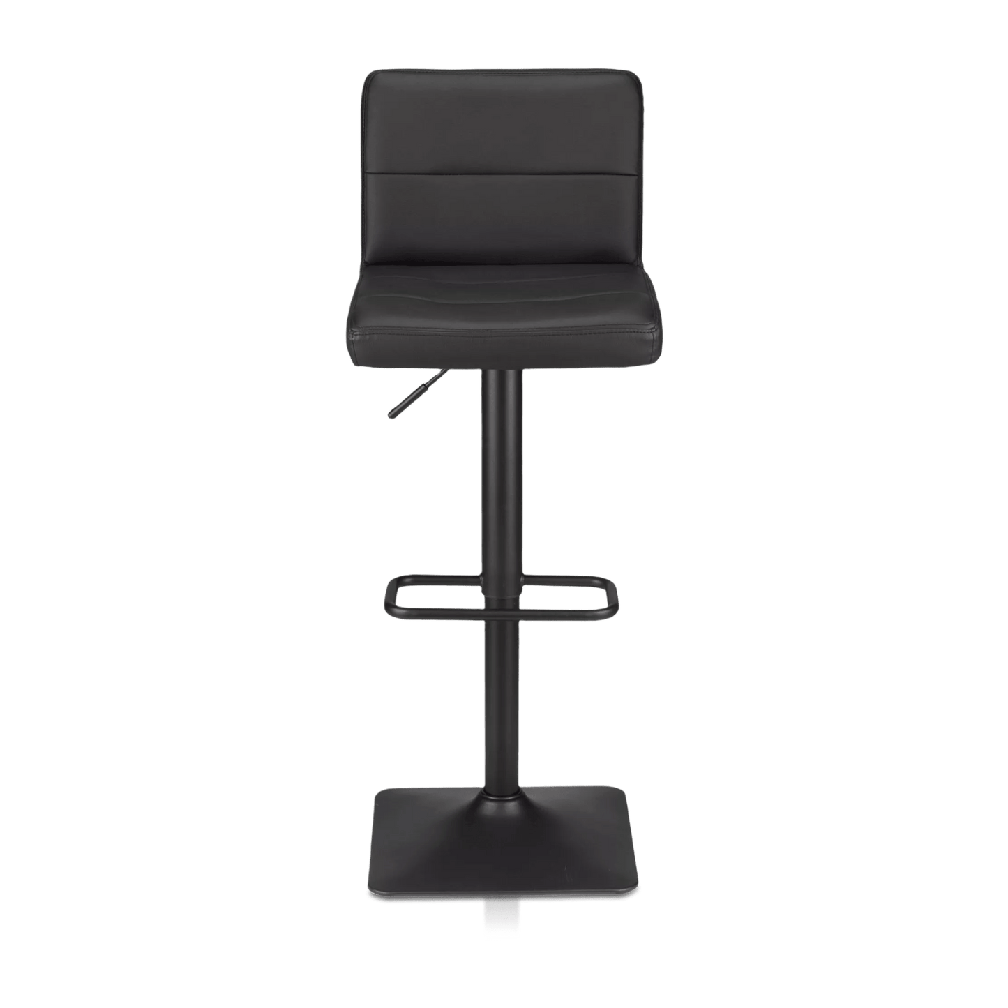 Black Matte Faux Leather and Metal Adjustable Bar Stool - Misc image 5