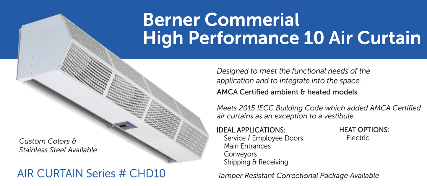 CHD10-2072EX - 72" White, Electric Heated, 208V, Three Phase, Berner Commercial High Performance 10 Series - Kitchen & Dining image 4