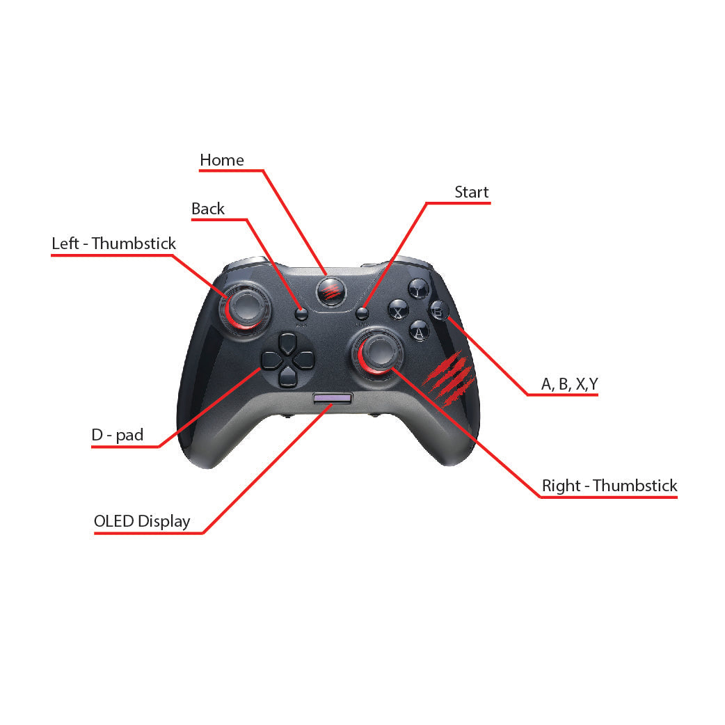 Mad Catz The Authentic C.A.T. 7 Wired Game Controller - Black - Gadgets image 8