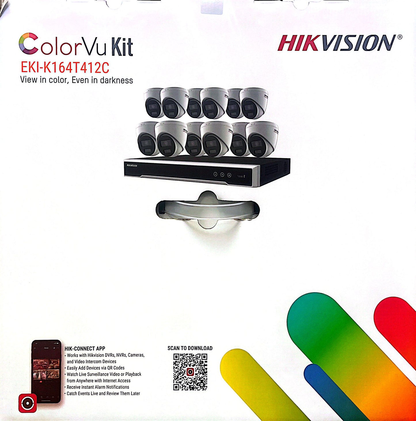 Hikvision EKI-K164T412C 16-Channel 8MP NVR with 4TB HDD & 12 ColorVu 4MP Night Vision Turret Cameras Kit - Kitchen & Dining image 6