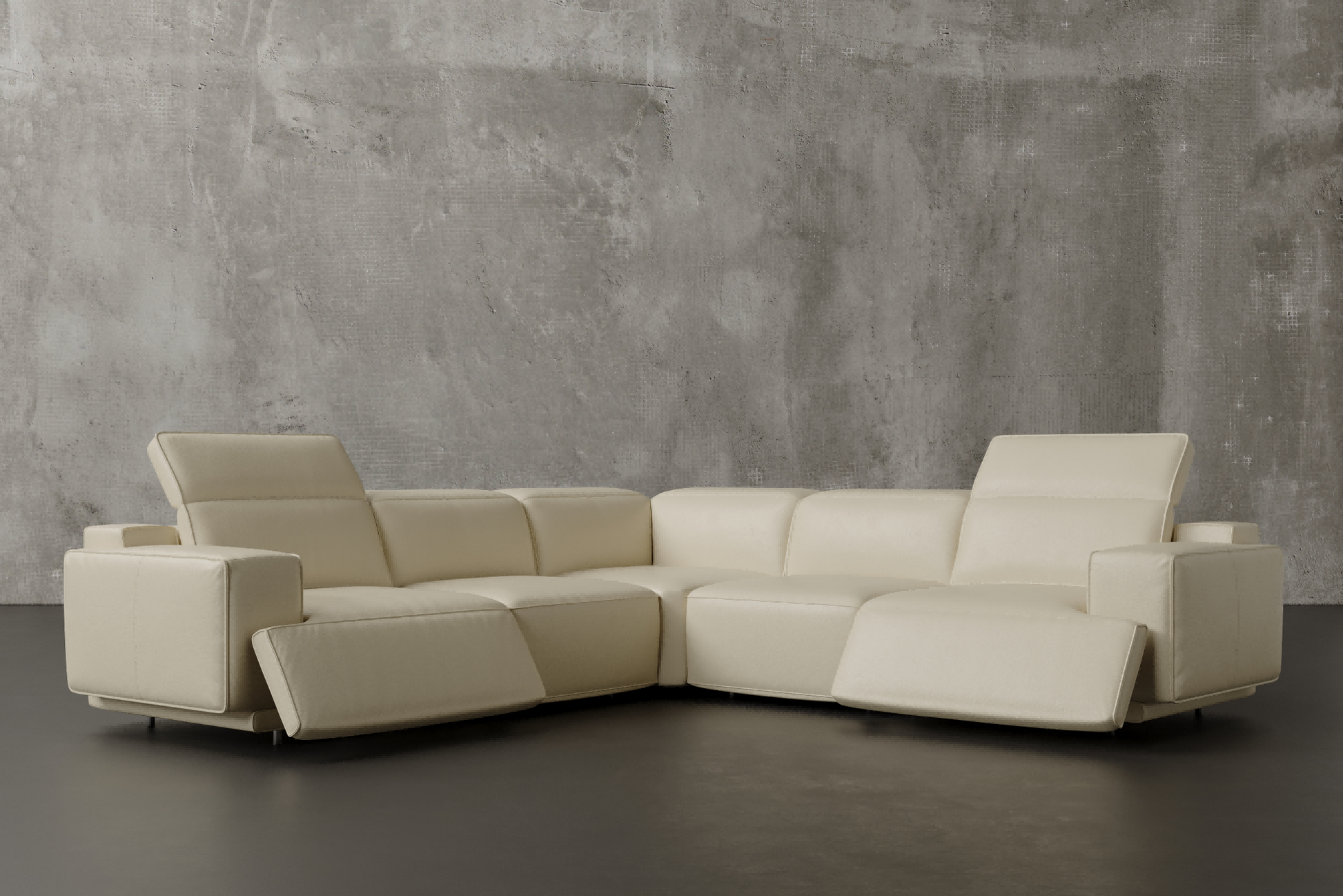 Bain 109" Leather L-Shape Corner Reclining Sofa - Misc image 1