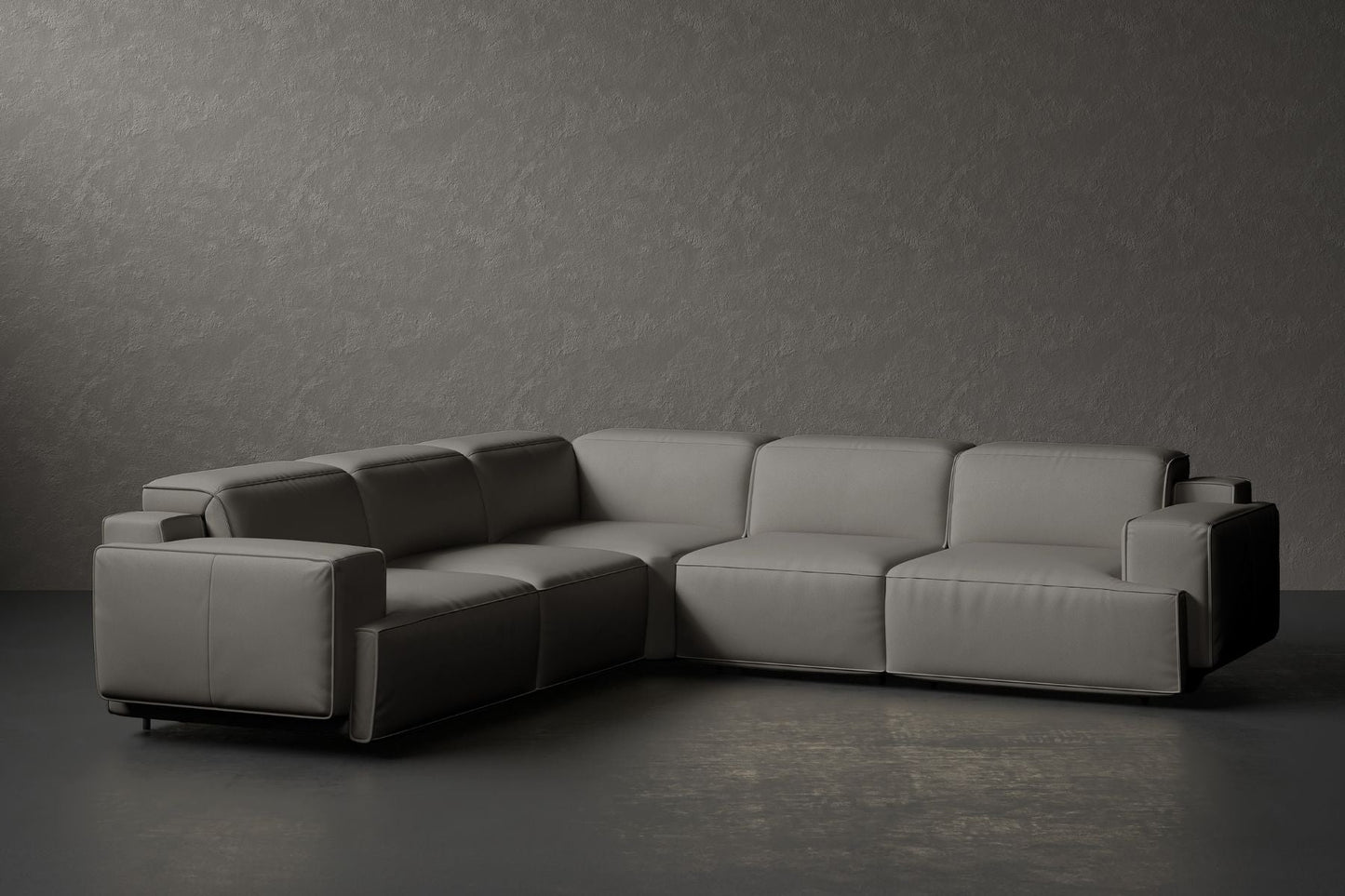 Bain 109" Leather L-Shape Corner Reclining Sofa - Misc image 13