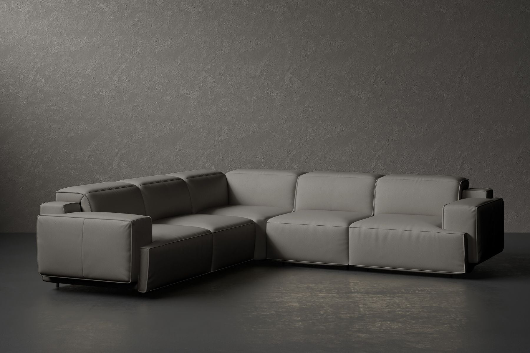 Bain 109" Leather L-Shape Corner Reclining Sofa - Misc image 13