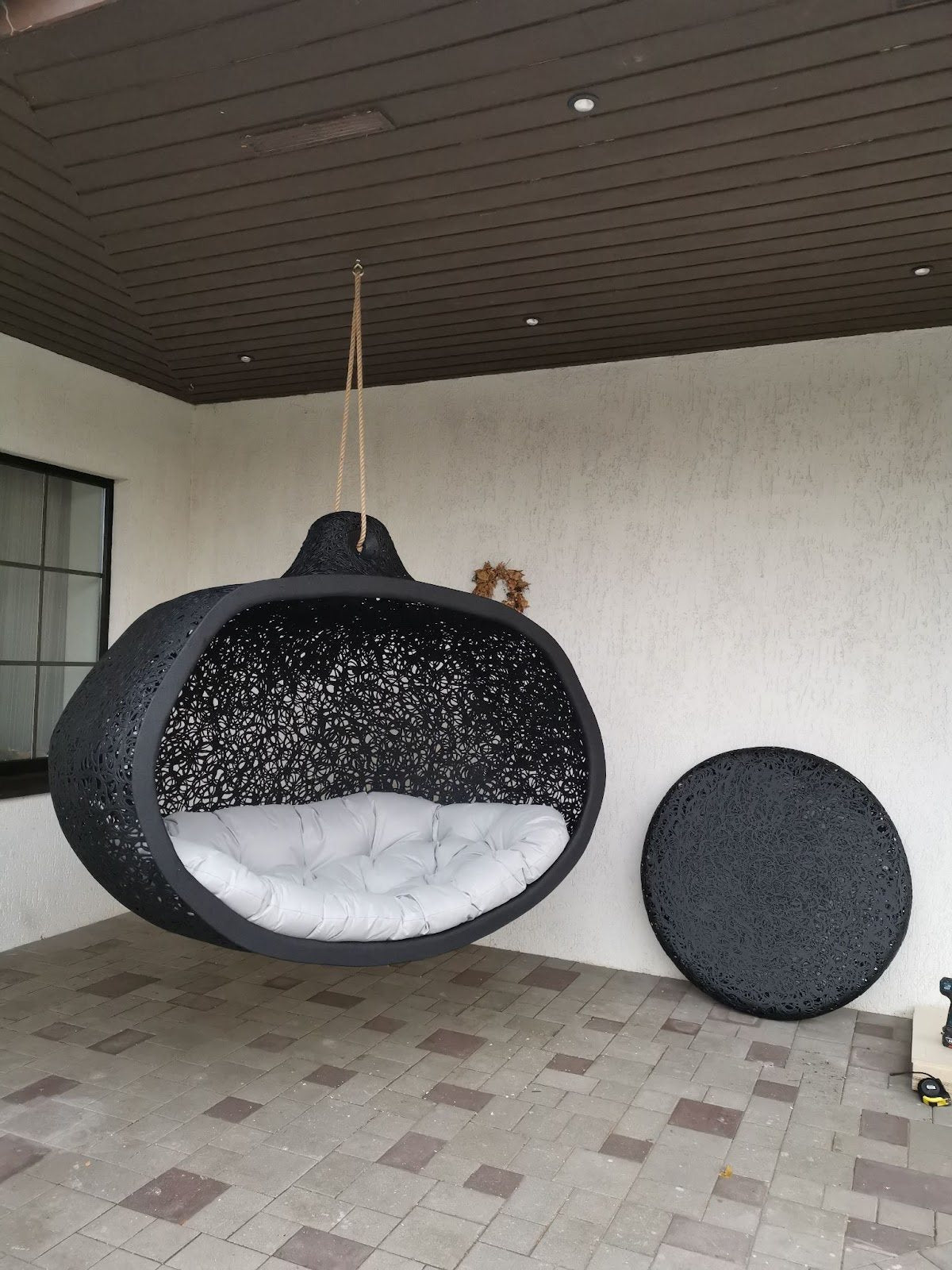 Walnut Hanging Nest Chair - Furniture image 3