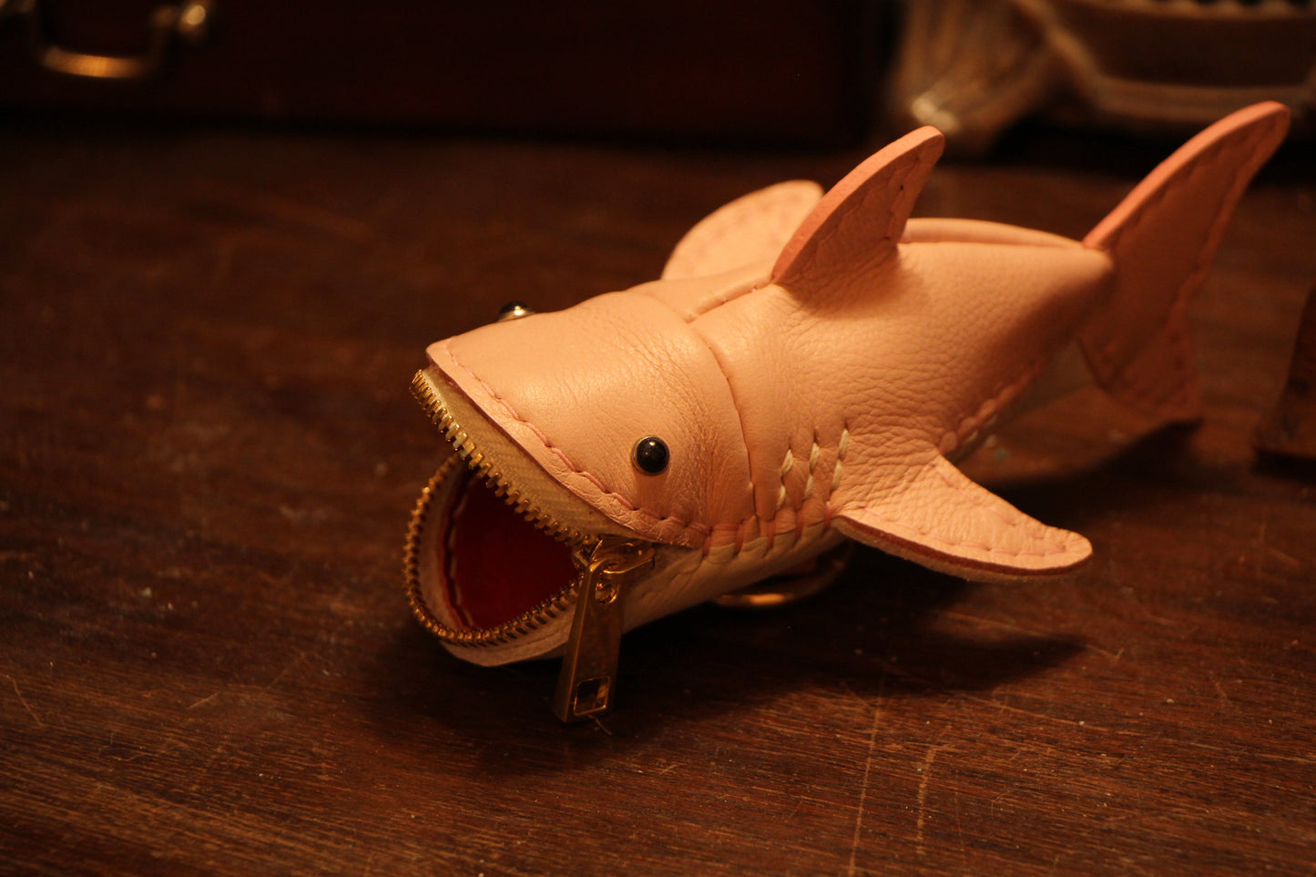 Handmade Leather Shark Coin Purse | Made-to-order 4-8 weeks lead time to ship from Canada - Accessories image 12