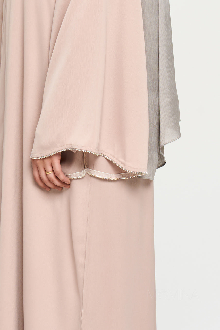 Nura Satin Abaya Set - Sandstone - Misc image 9