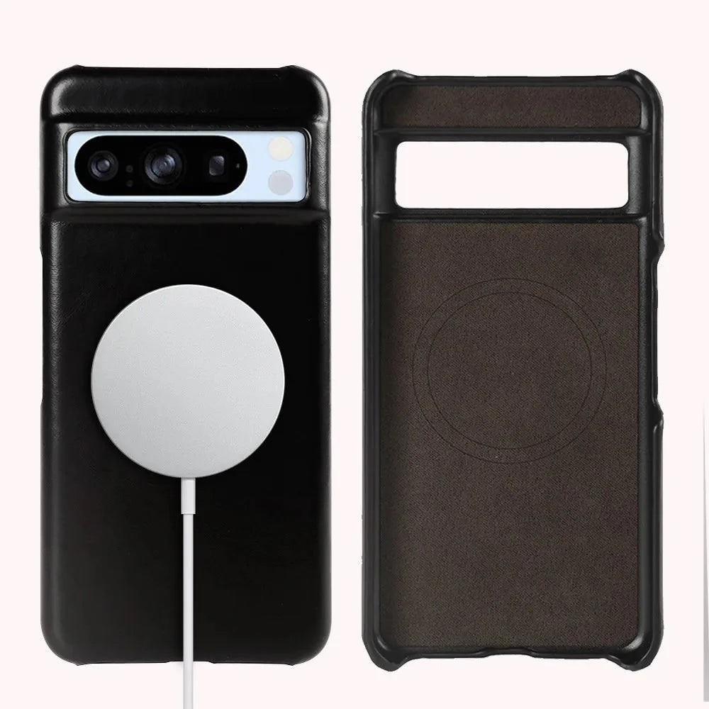 Oil Wax Genuine Leather Google Pixel Case - Furniture image 4