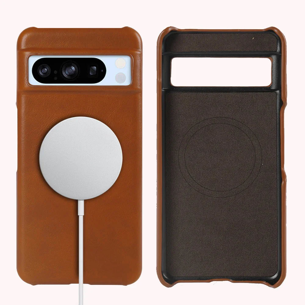 Oil Wax Genuine Leather Google Pixel Case - Furniture image 6