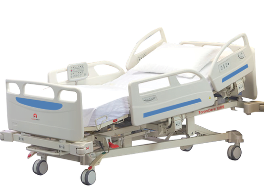 High End Fully Electric hospital bed with 5 functions PKG with mattress and 4 PP split side rails with 2 controller rails & nurse assists controller (JJ1065) - Misc image 1