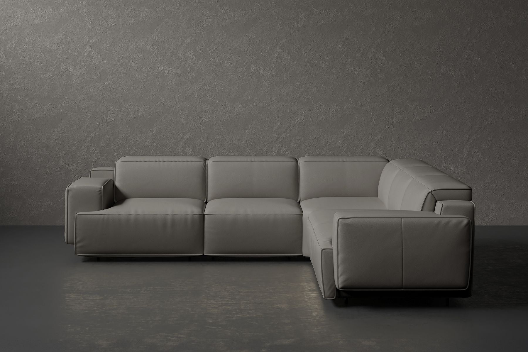 Bain 109" Leather L-Shape Corner Reclining Sofa - Misc image 15