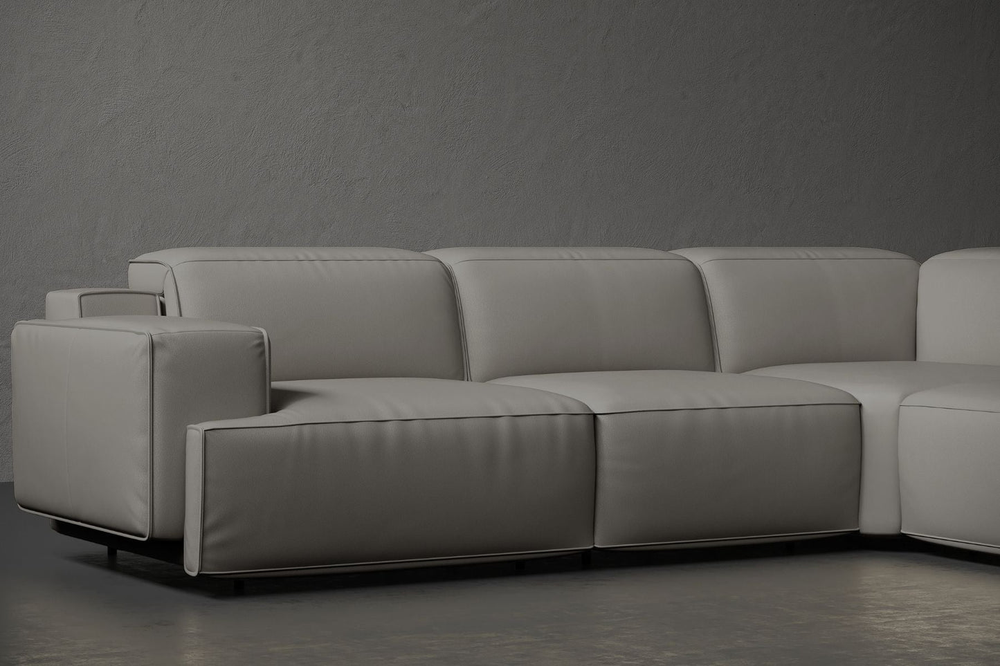 Bain 109" Leather L-Shape Corner Reclining Sofa - Misc image 14