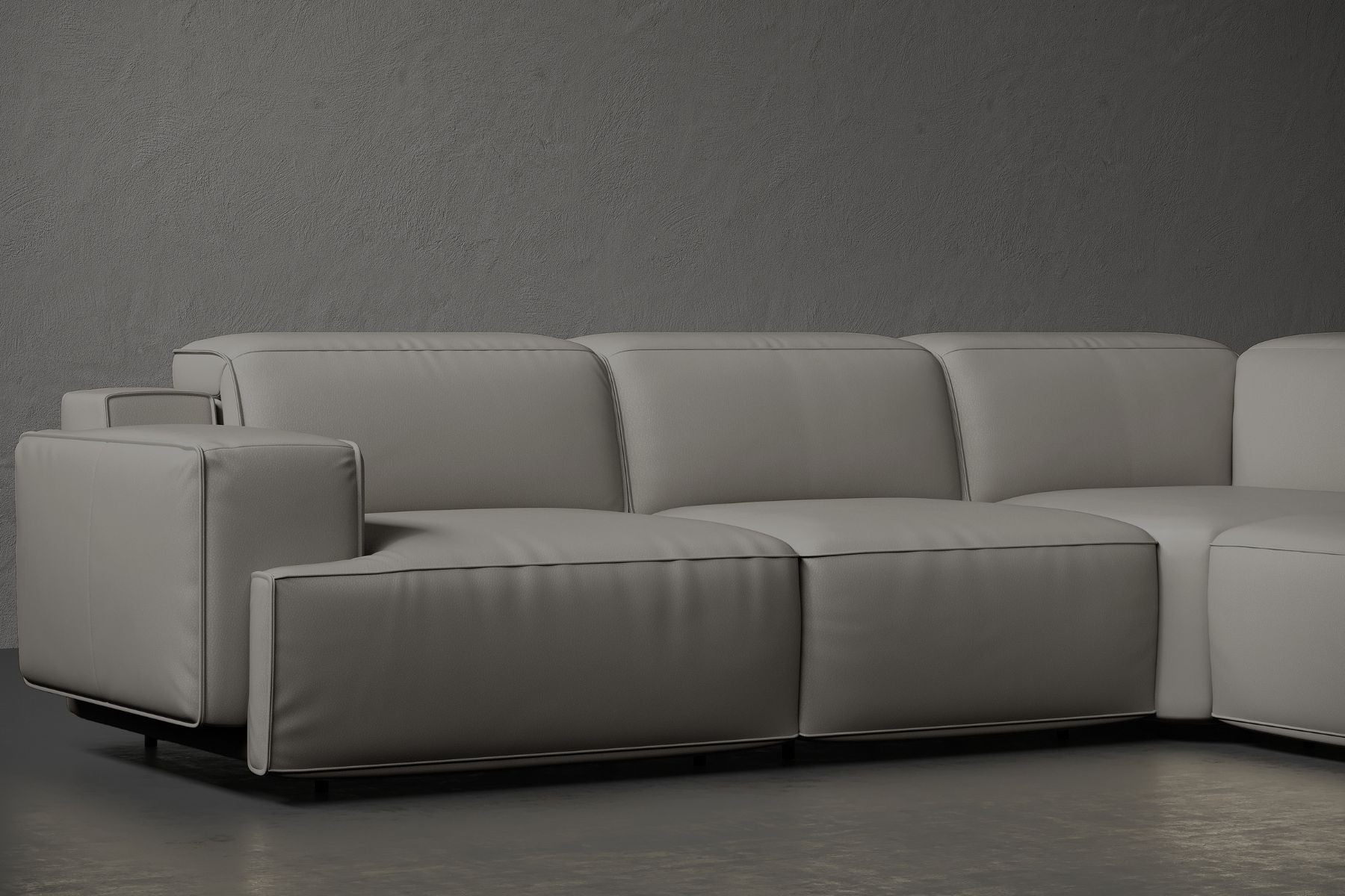 Bain 109" Leather L-Shape Corner Reclining Sofa - Misc image 14