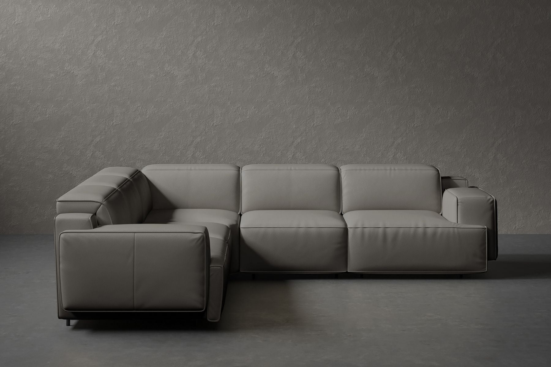 Bain 109" Leather L-Shape Corner Reclining Sofa - Misc image 16