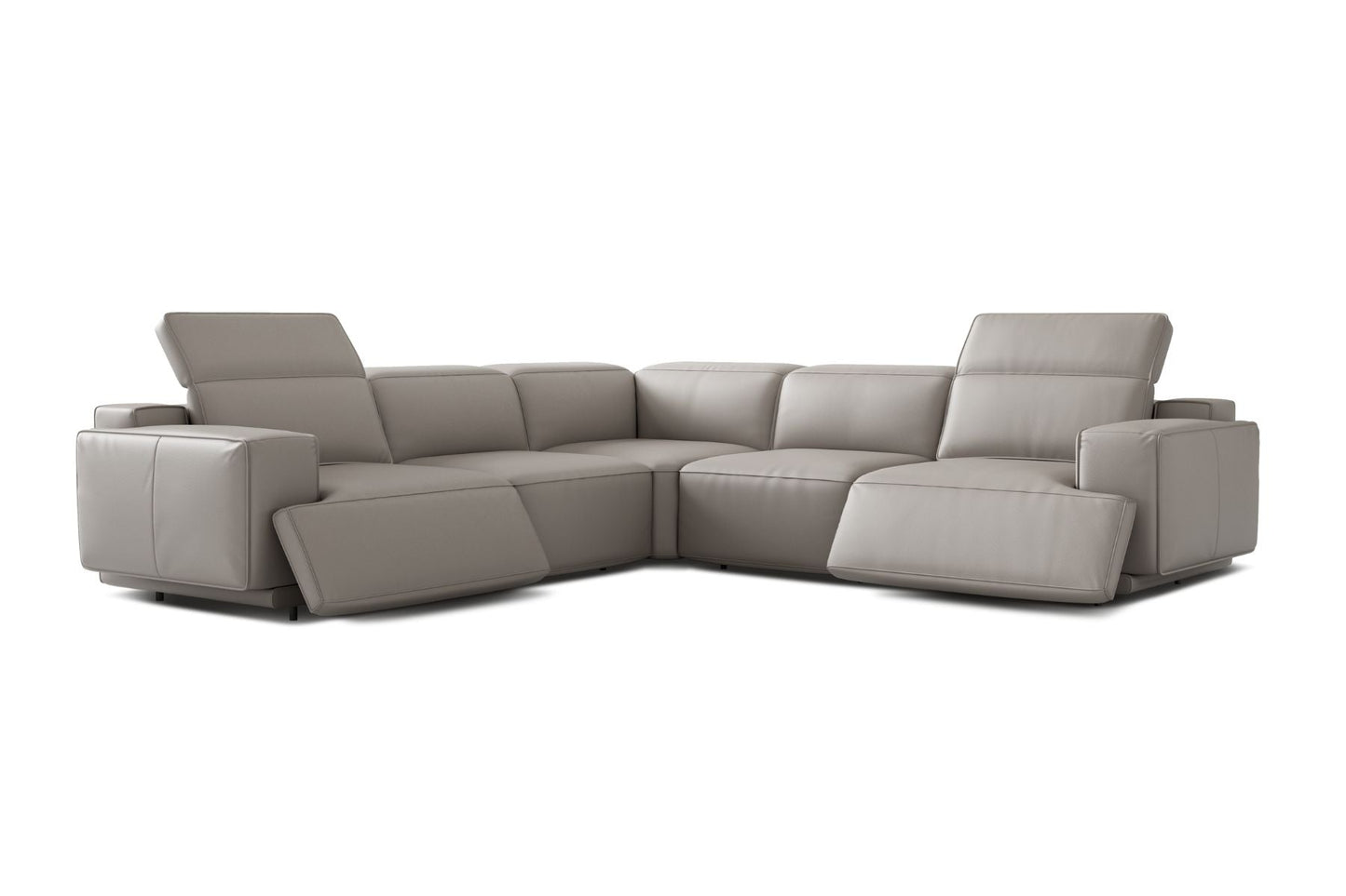 Bain 109" Leather L-Shape Corner Reclining Sofa - Misc image 17