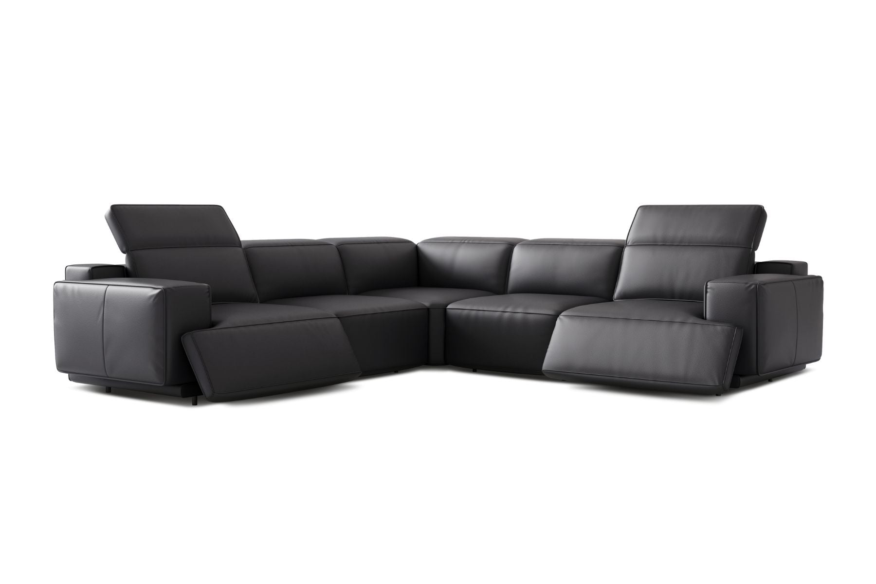 Bain 109" Leather L-Shape Corner Reclining Sofa - Misc image 12