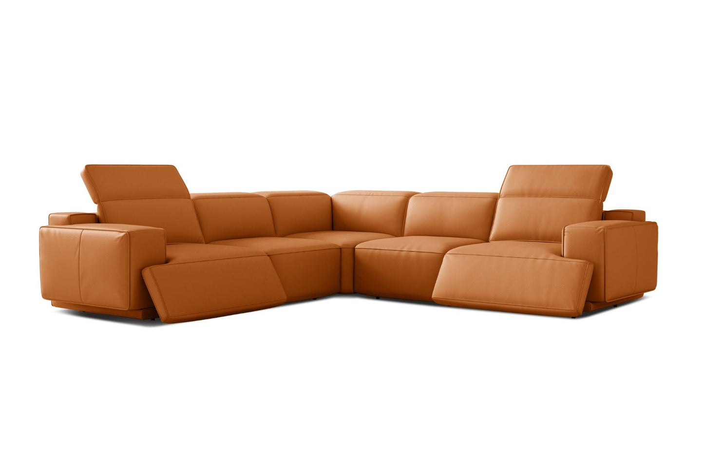 Bain 109" Leather L-Shape Corner Reclining Sofa - Misc image 8