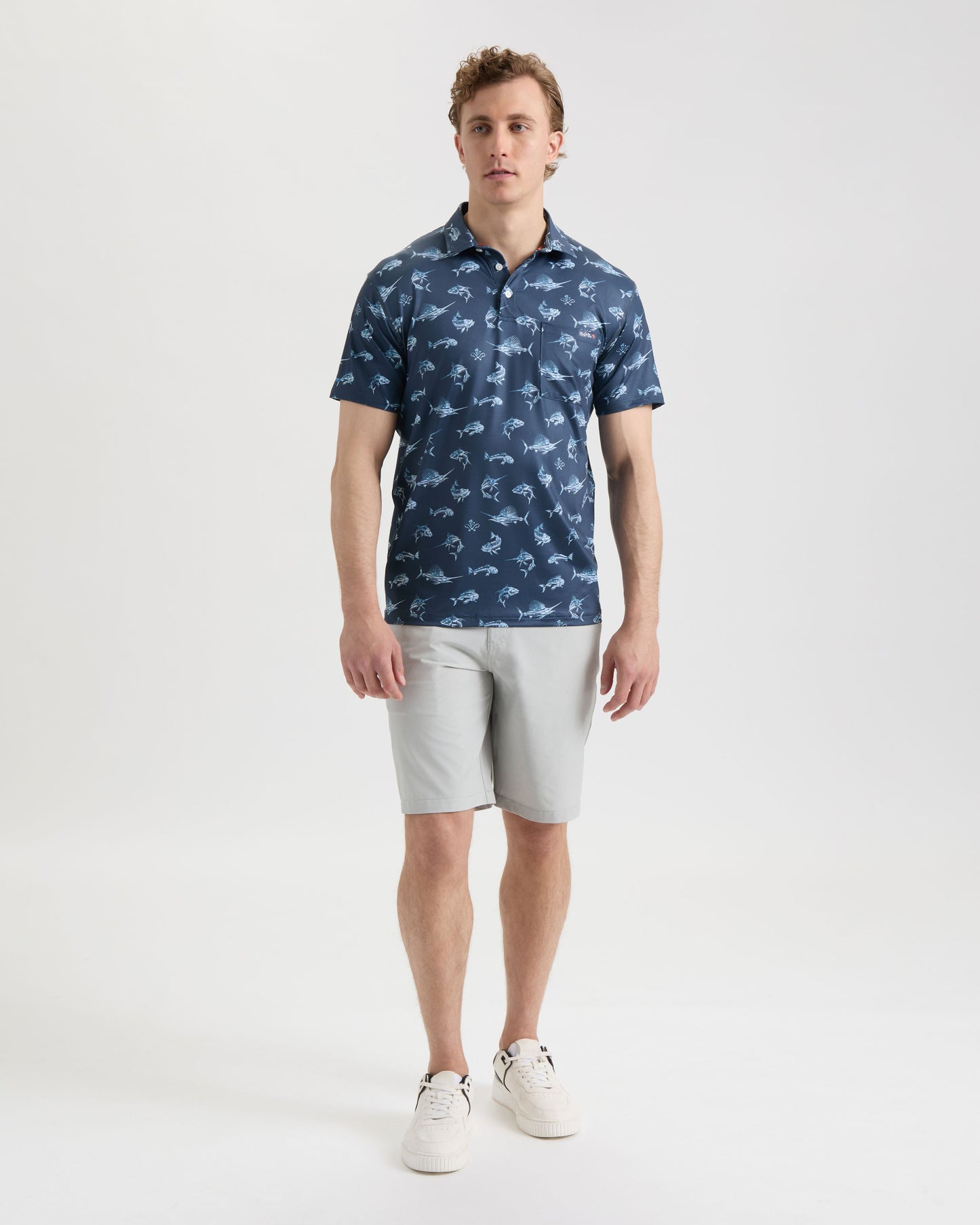 Men's Fish N' Bones Americana SLX Performance Polo - Apparel image 7