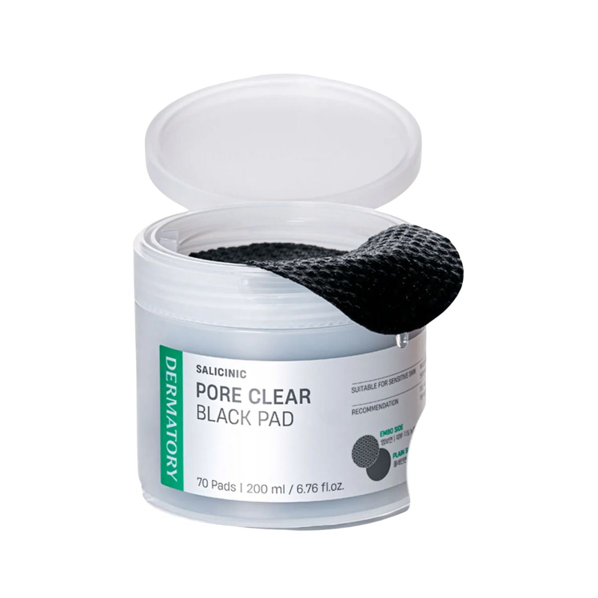 Dermatory Salicinic Pore Clear Black Pad 70P Set (+10P) - Beauty image 1