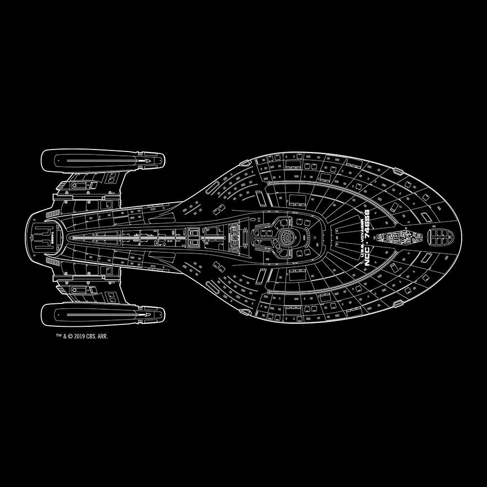 Star Trek: Voyager Schematic Fleece Hooded Sweatshirt - Apparel image 2