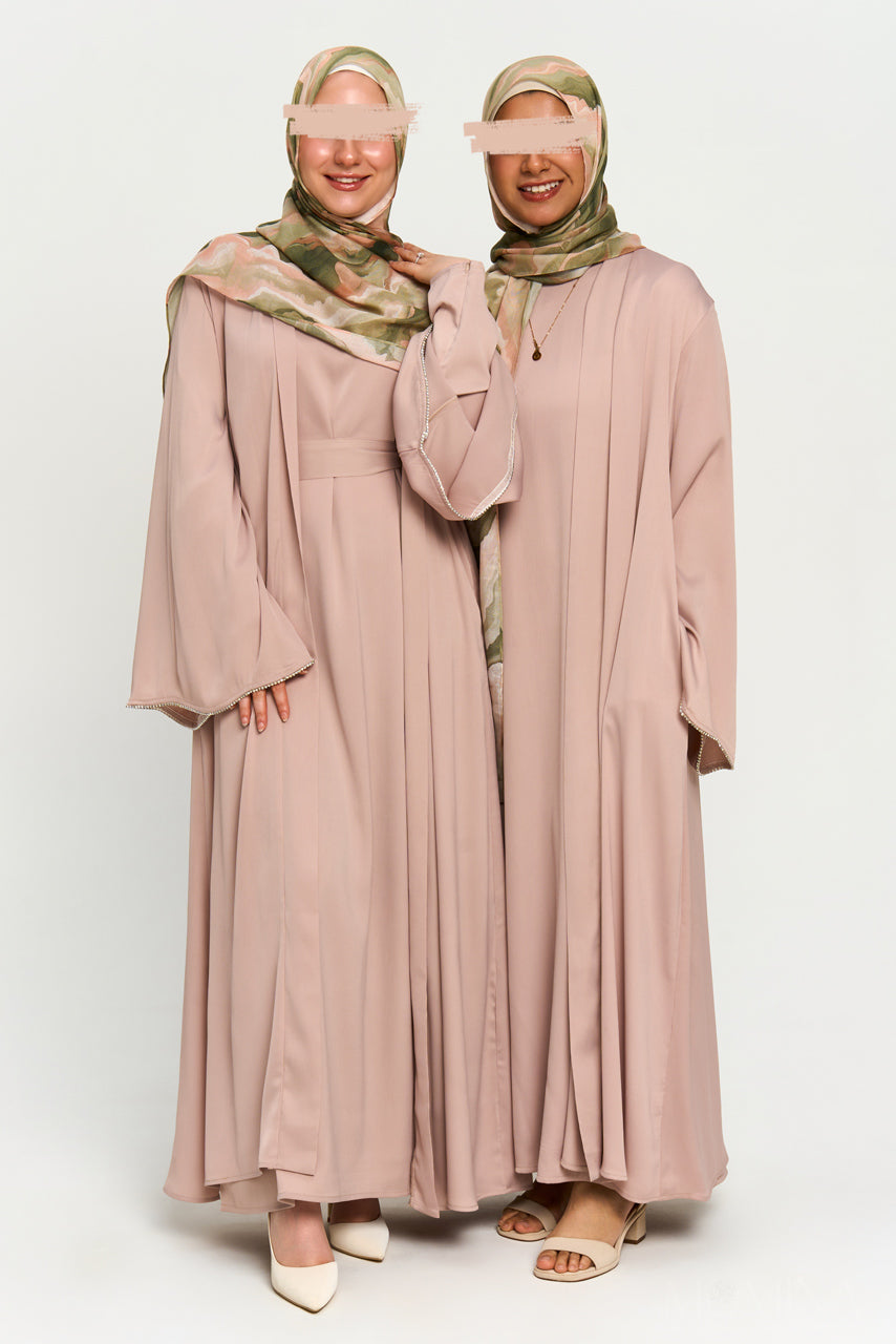Nura Satin Abaya Set - Sandstone - Misc image 5