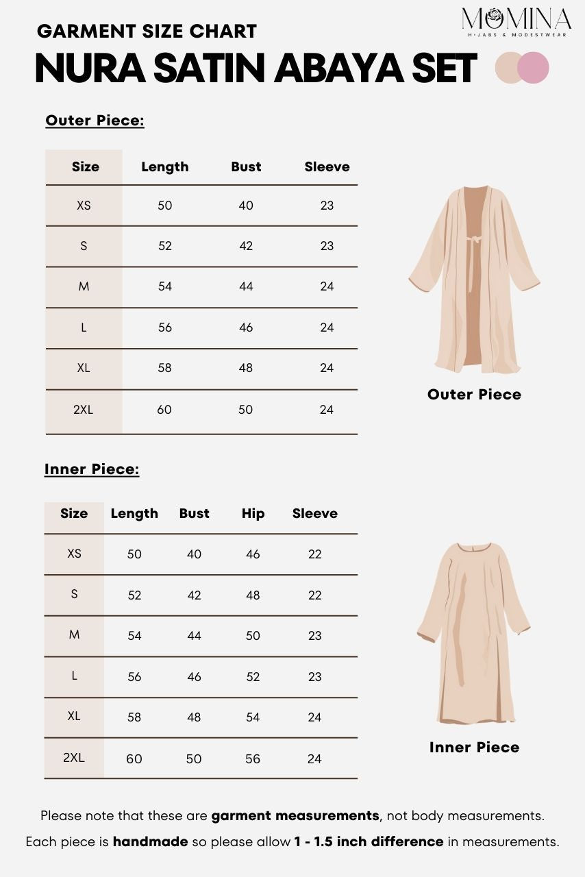 Nura Satin Abaya Set - Sandstone - Misc image 13