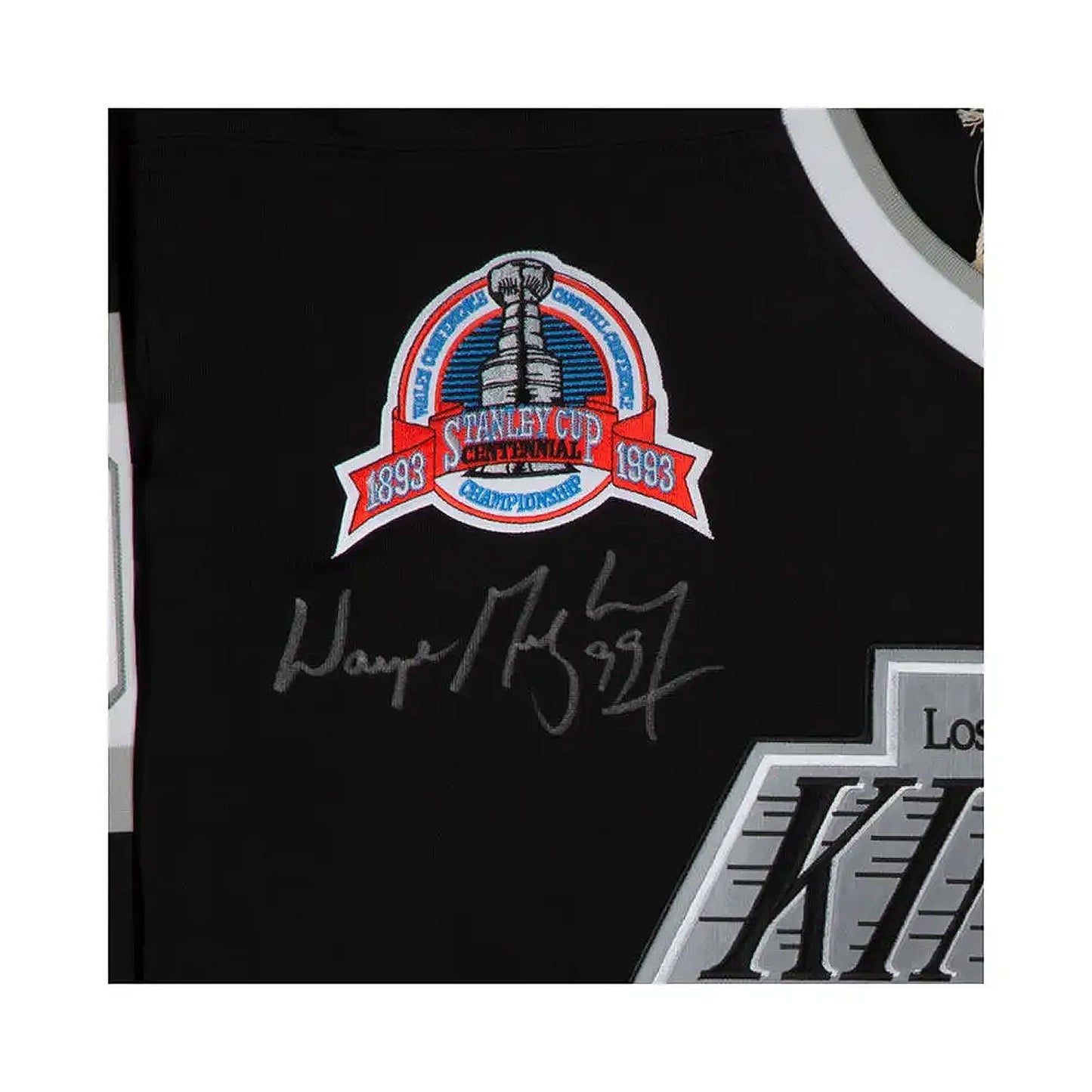 Wayne Gretzky Signed Los Angeles Kings Mitchell & Ness Authentic 1992-93 Black Jersey - Toys & Games image 2