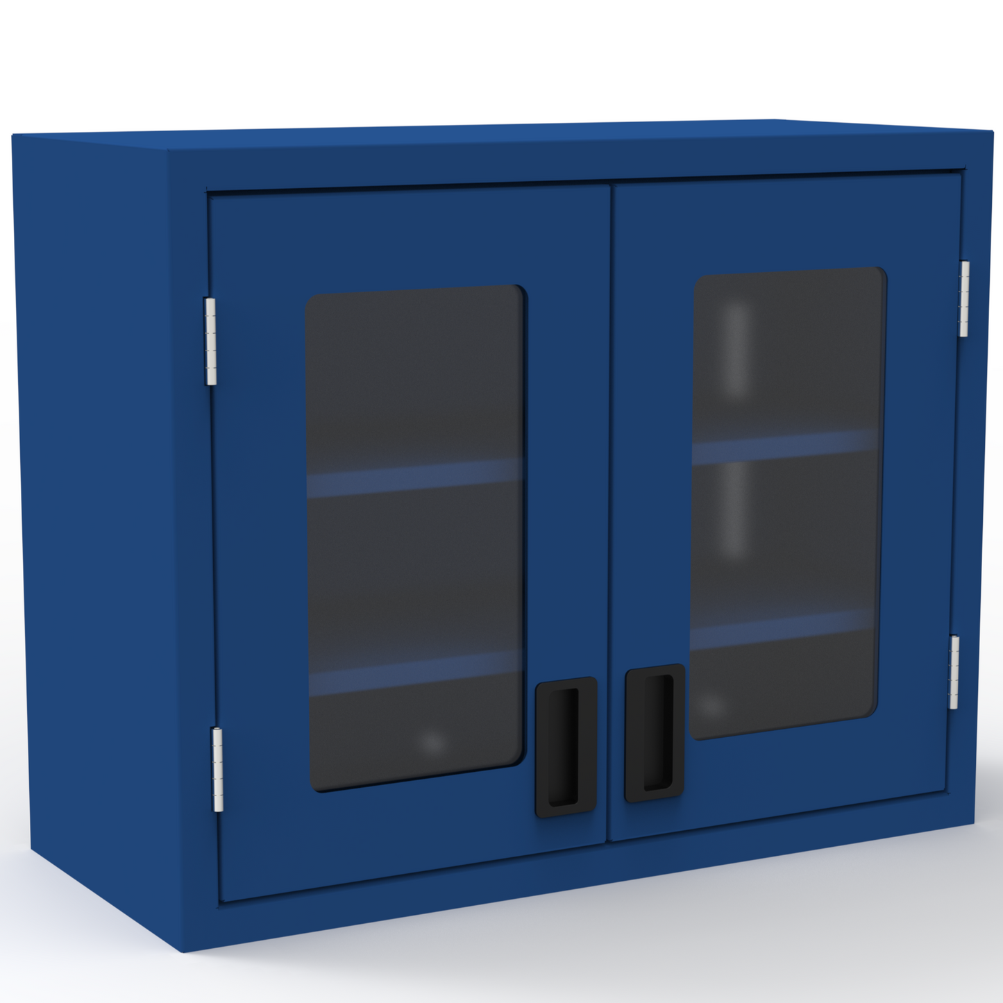 Wall-Mount Cabinet with 2 Framed Glass Doors - 2 Shelves - Laboratory Casework - Apparel image 2