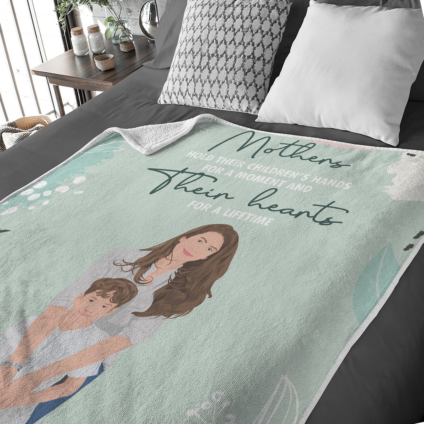 Personalized Mothers Day Photo Blanket - Bedding image 3
