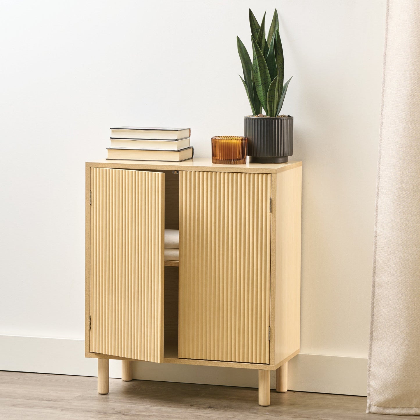 HomeStyles Ribbed Sideboard, 24-in x 12-in x 28-in. - Furniture image 2