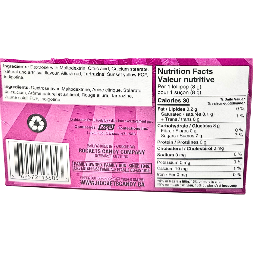Rockets Double Lollies 120ct - 960g - Misc image 2