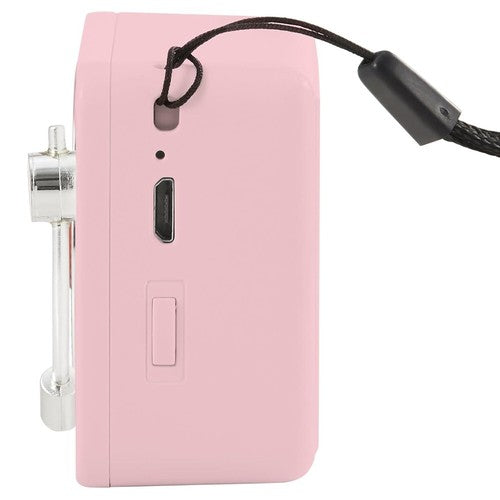 Crosley CR3029A-PI Mini Turntable Bluetooth Speaker W/ USB Charging - Pink - Furniture image 2