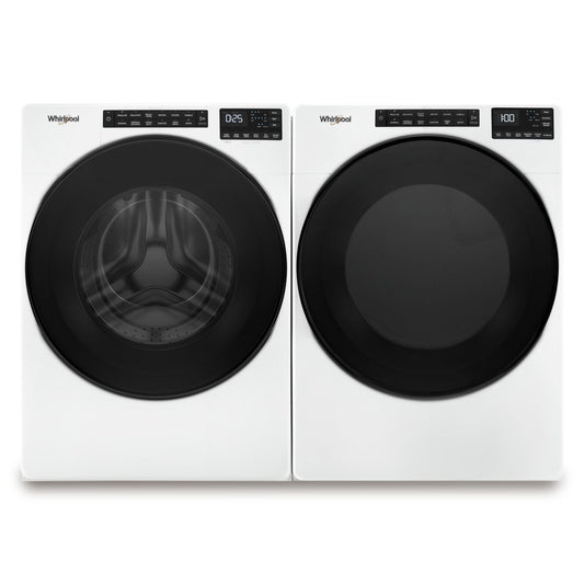 Whirlpool 5.2 Cu. Ft. Front-Load Washer and 7.4 Cu. Ft. Electric Dryer - White - Misc image 1
