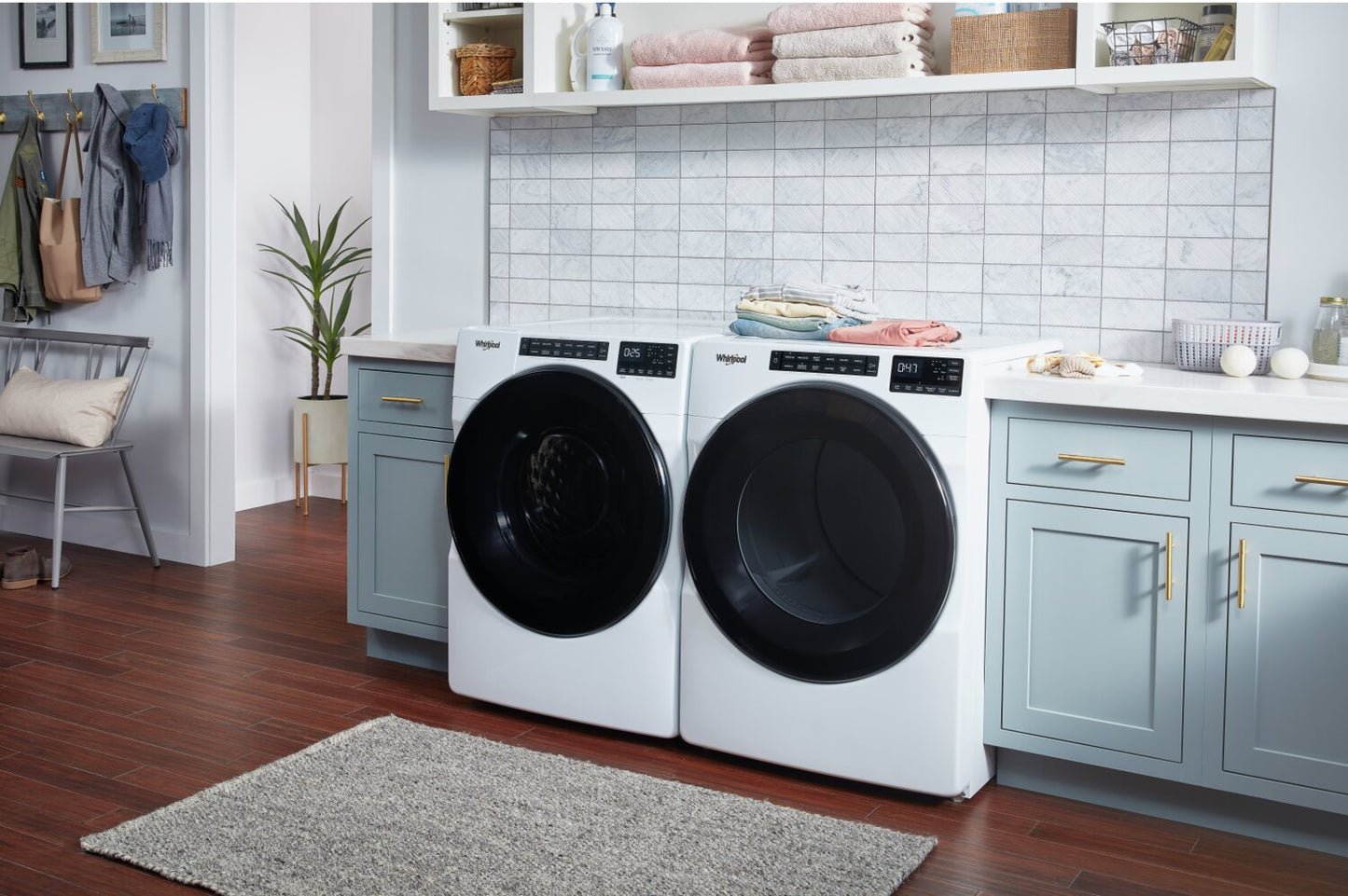 Whirlpool 5.2 Cu. Ft. Front-Load Washer and 7.4 Cu. Ft. Electric Dryer - White - Misc image 5