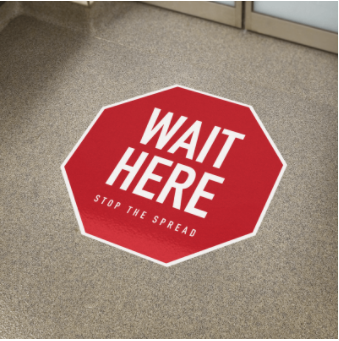Social Distancing Floor Graphics | Removable Adhesive Vinyl (13mil) - Furniture image 1