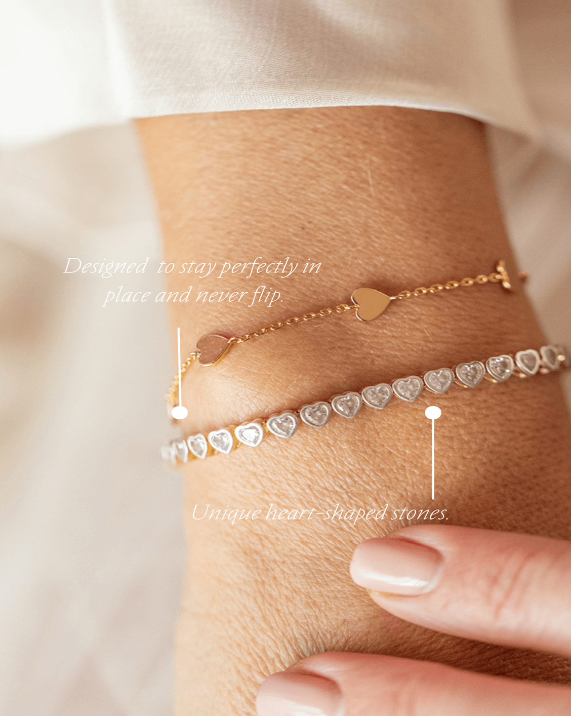 3mm Ruby Heart Tennis Bracelet - Gold Vermeil - Misc image 7